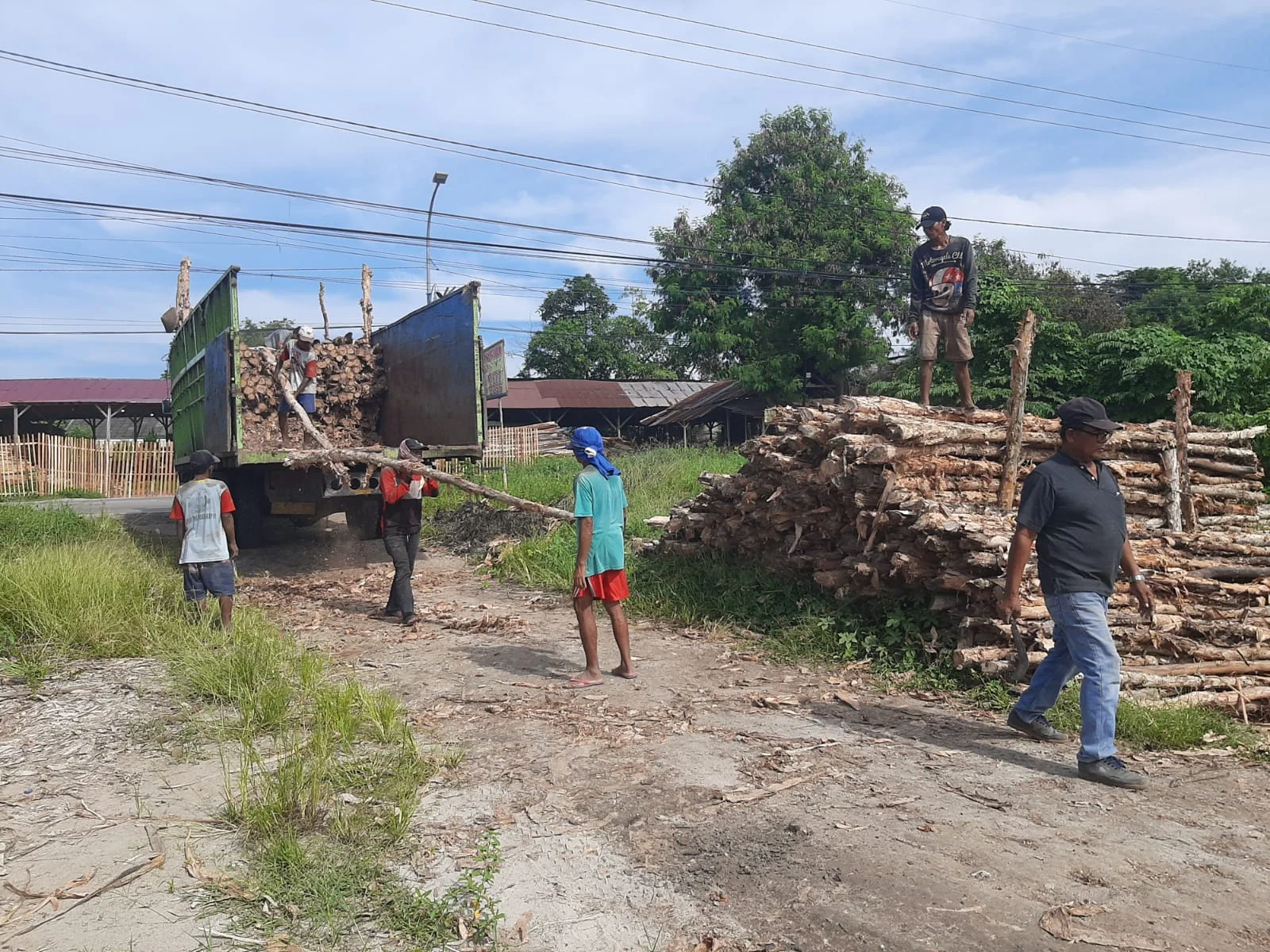 Aplikasi kayu dolken gelam untuk pagar dan konstruksi di area Bekasi menunjukkan hasil pemasangan yang kokoh dan estetis untuk hunian dan komersial